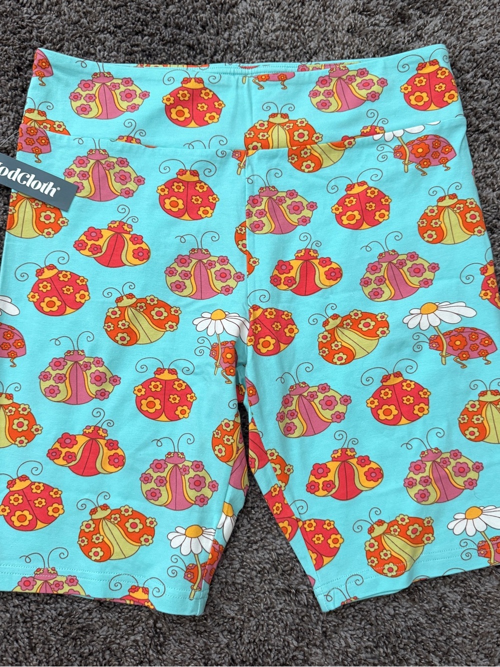 Cotton Ladybug Print Bike Shorts